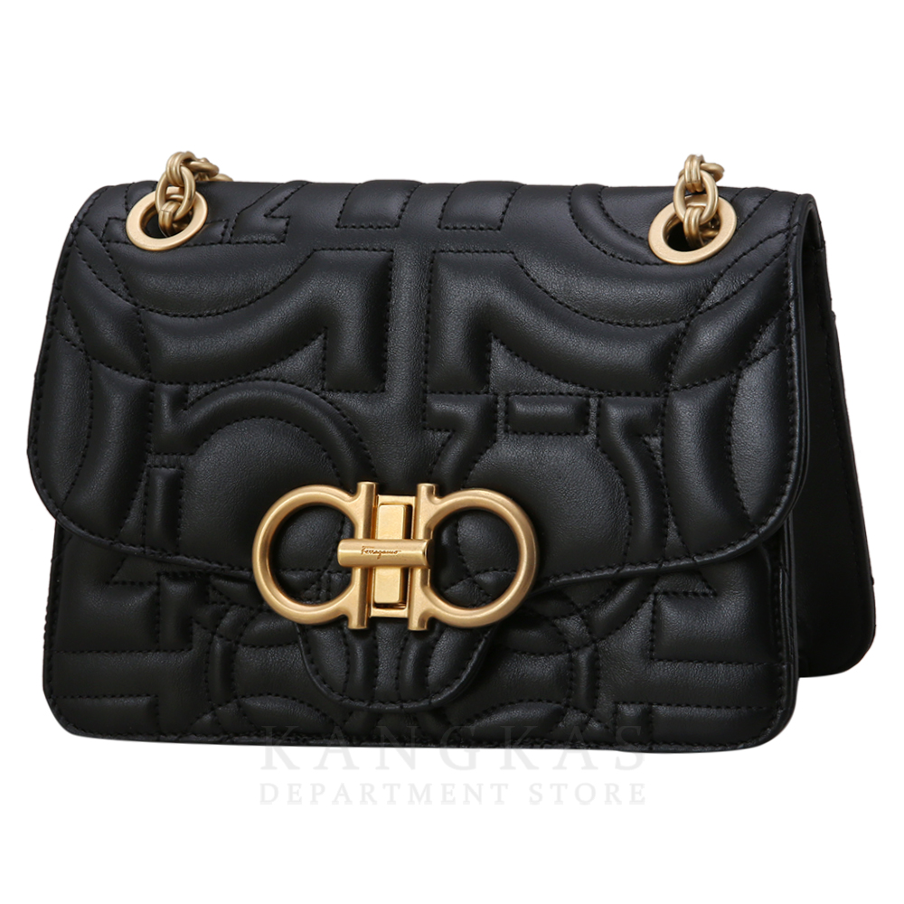 FERRAGAMO(USED)페레가모 21H153 간치니 퀼팅 플랩백